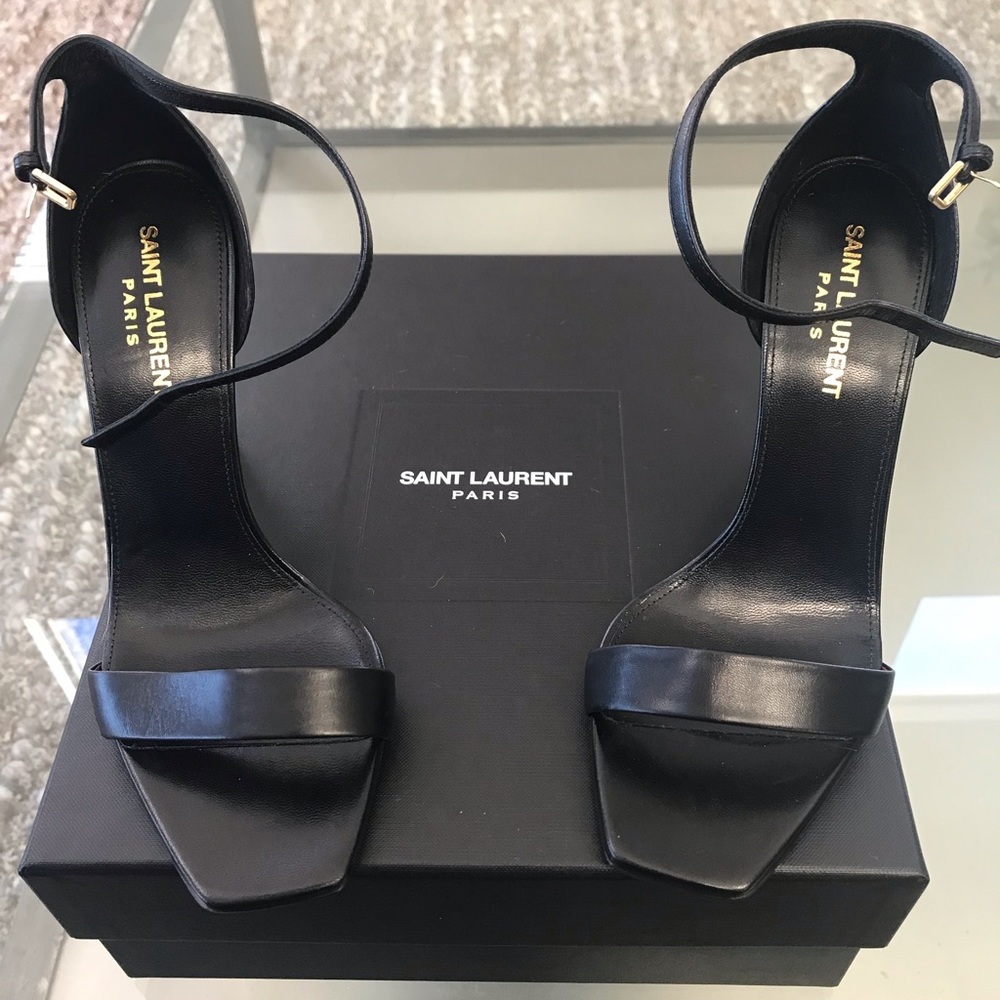Saint Laurent Amber Ankle Strap Heels